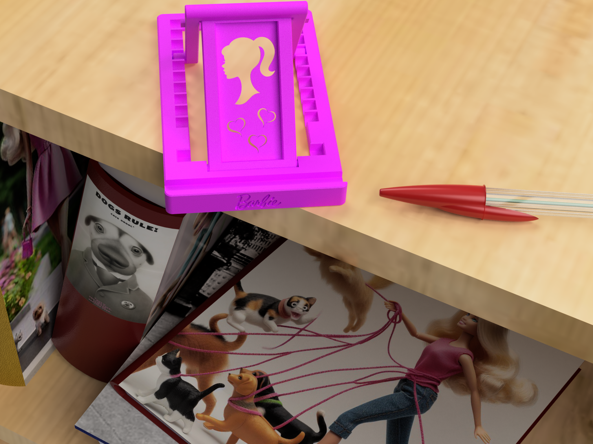 A Barbie cellphone holder