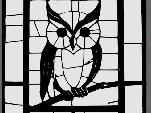 Owl (Stained Glass) Wall Art