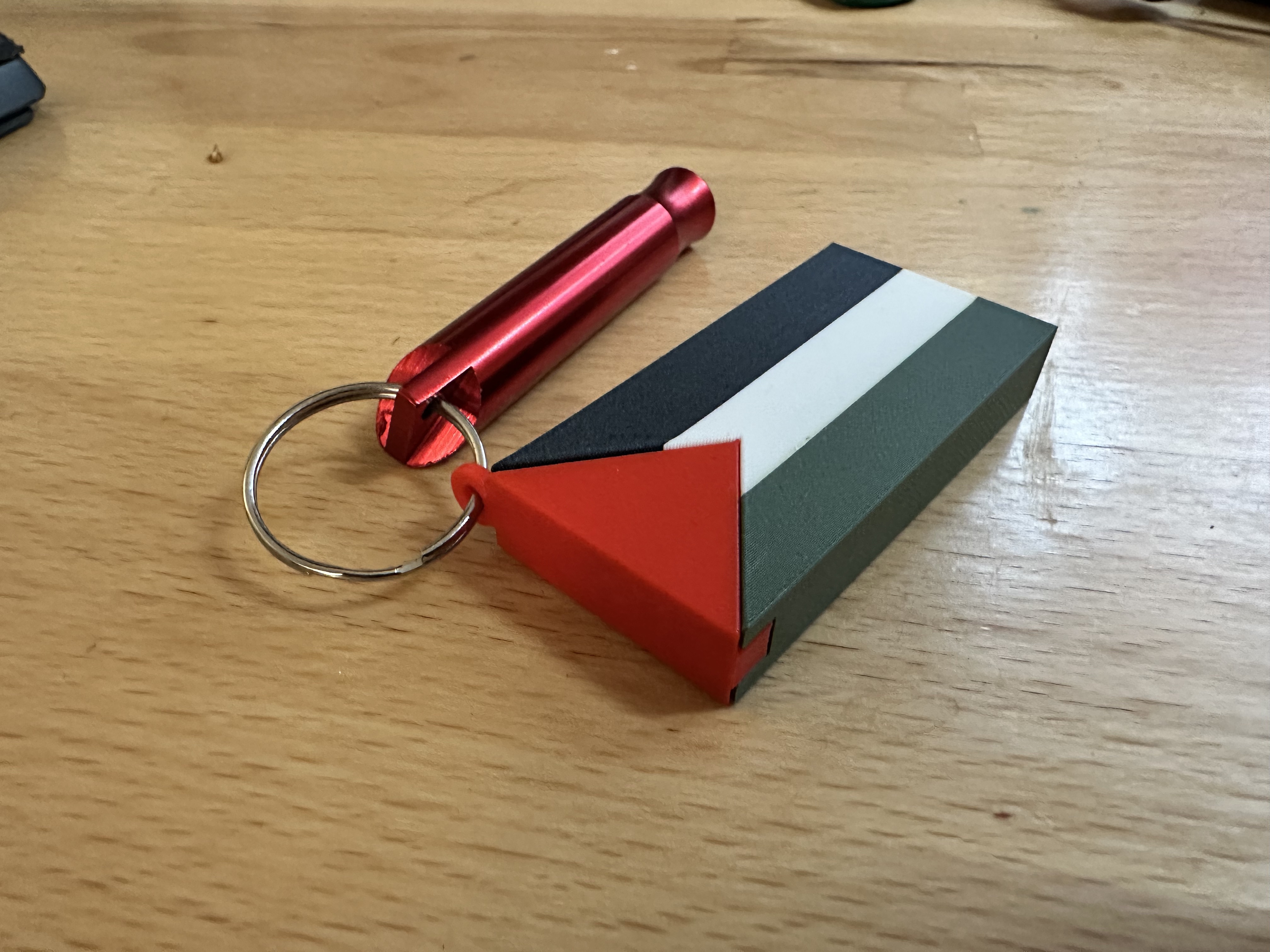 Palestinian Flag Keychain (for single-extruder printer)