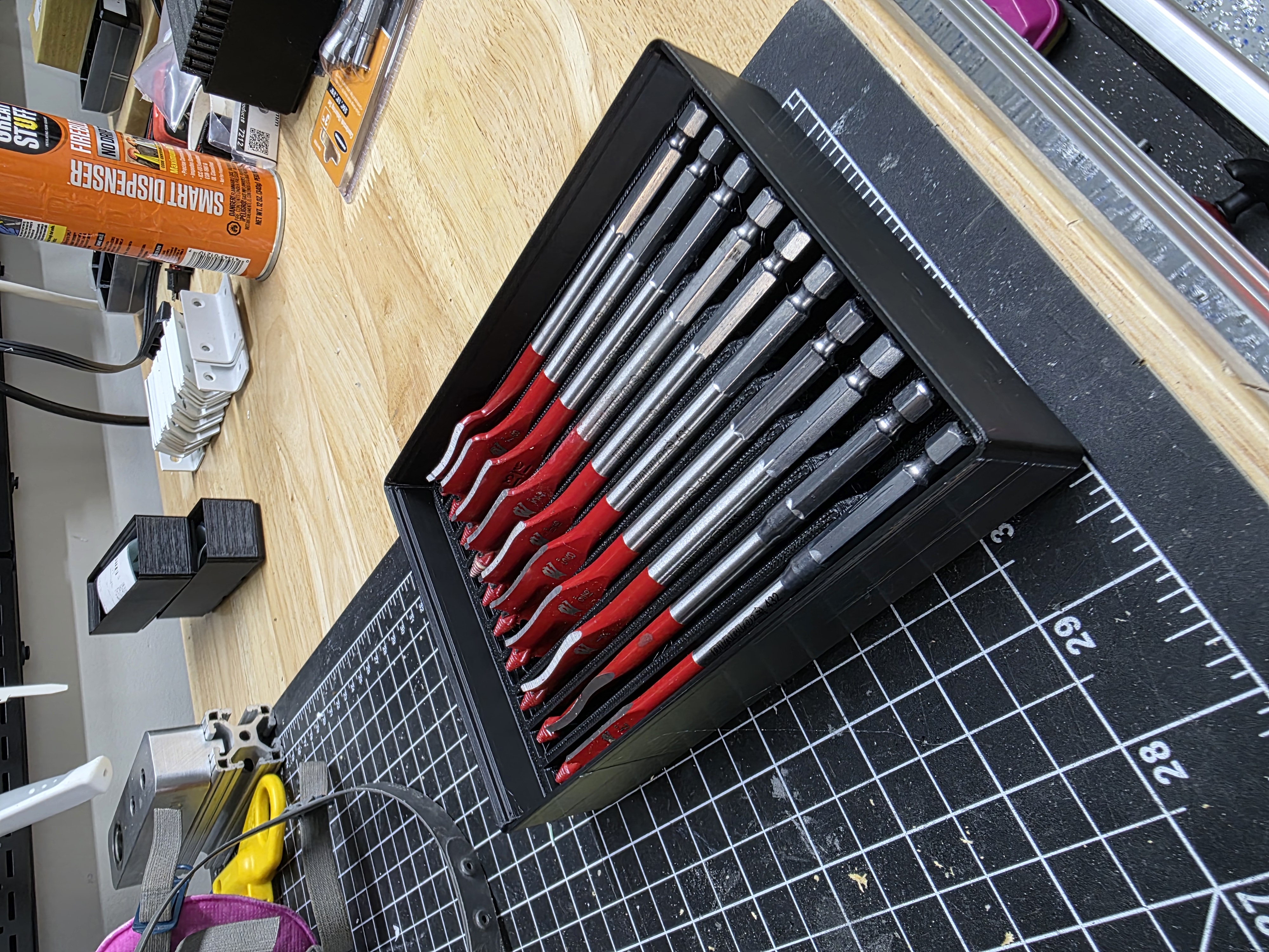 6" Spade Bit Storage - Gridfinity