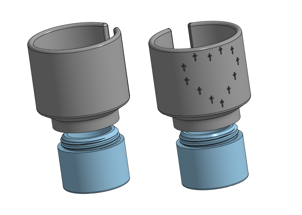 Universal Car Cup Holder Expander – Mug & Large Bottle Adapter (Fully Parametric)