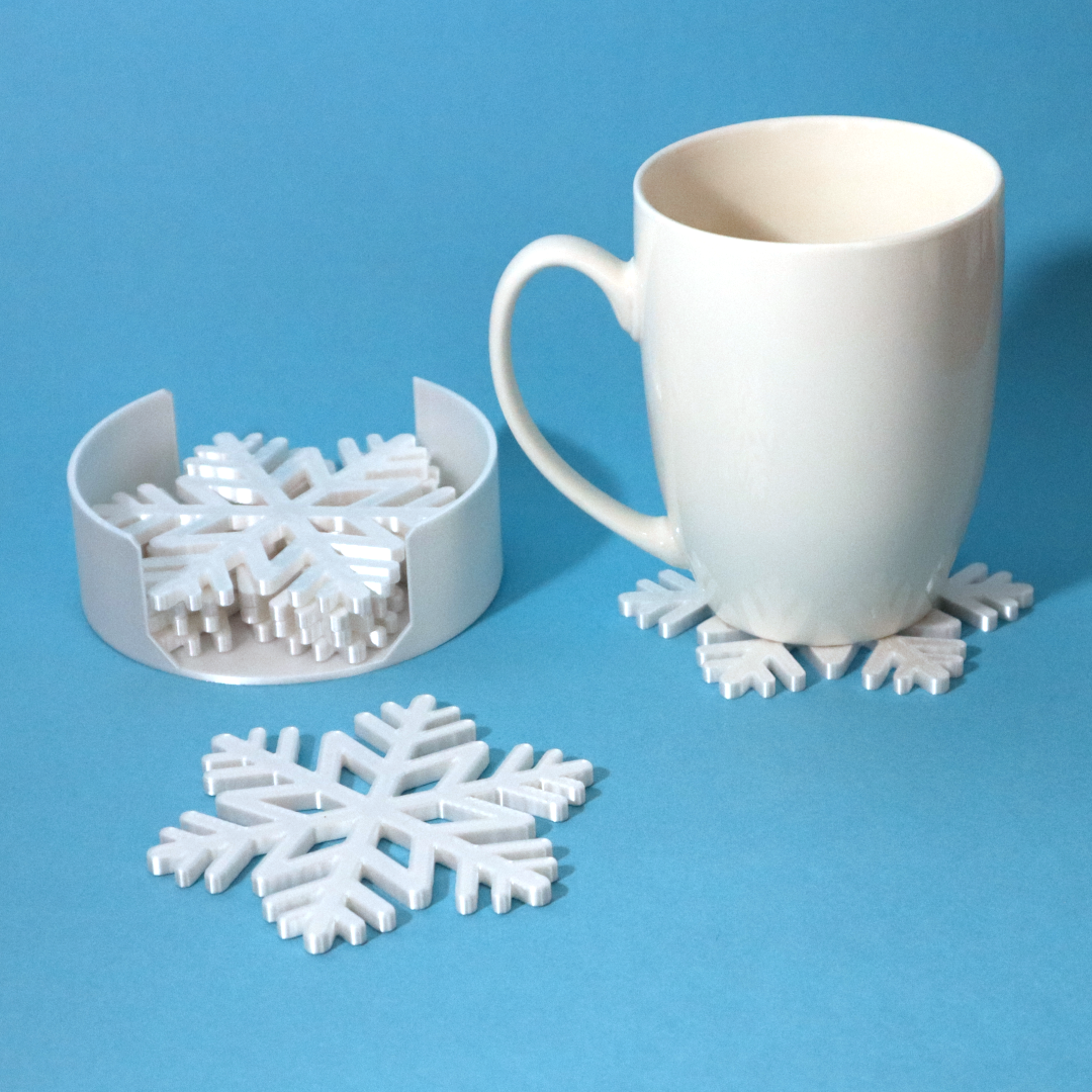 Miniatura 5 do modelo 3D Snowflake coaster
