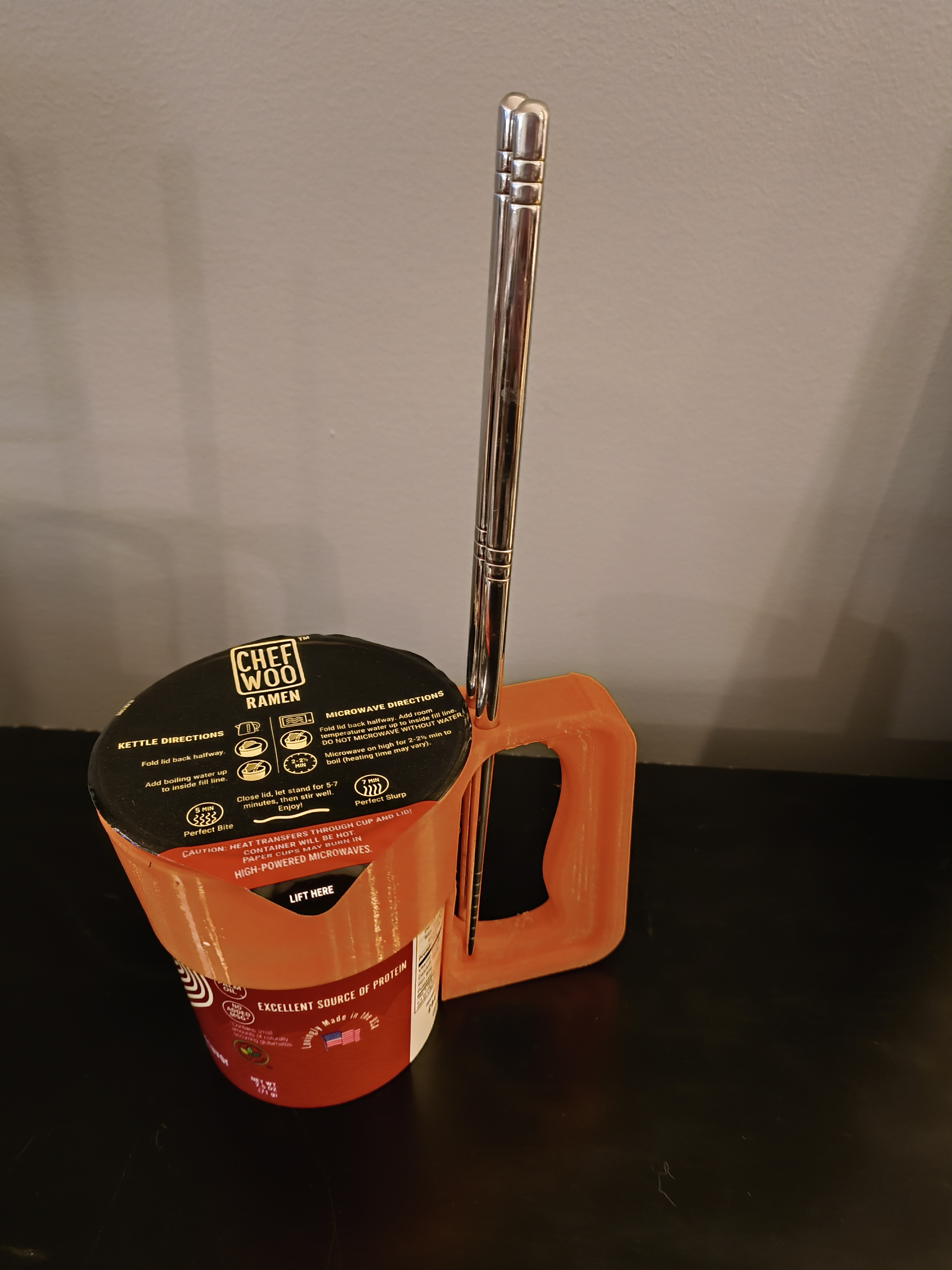 Instant Noodles Cup Holder with Chop-Stick Holder