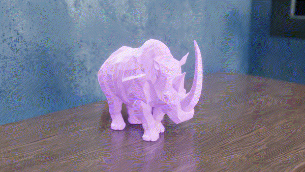 Miniatura 3 do modelo 3D Low Poly Rhino