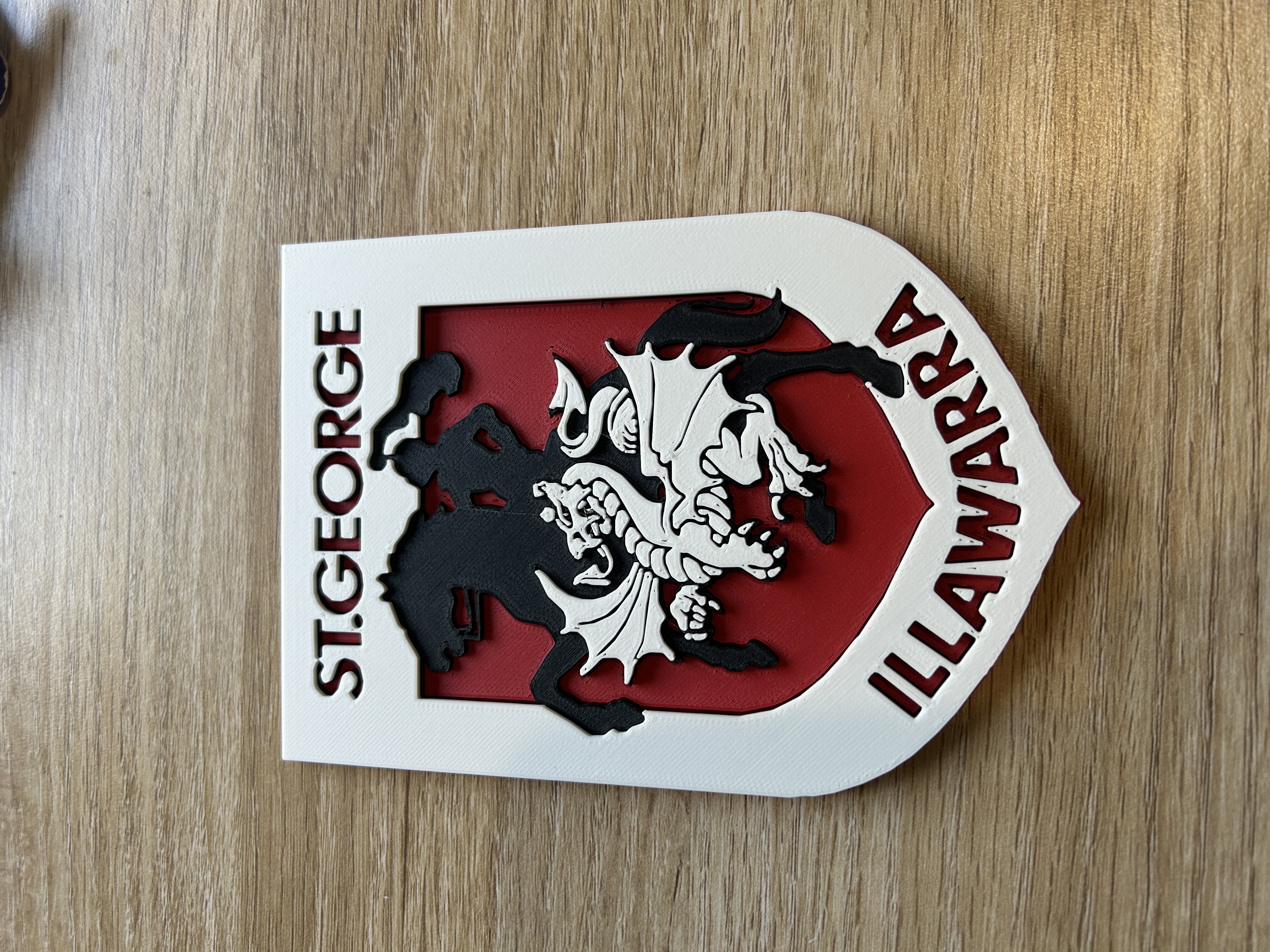 St George Illawarra Rugby League team shield (NSW Australia)