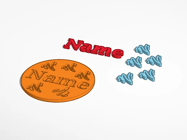 customizable name coaster
