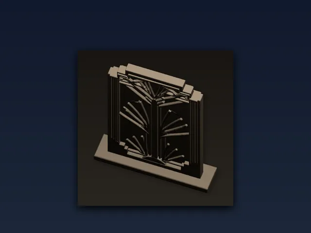 Art Deco Geometric Panel - 3D Printable STL File