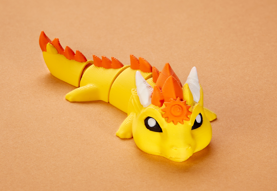 Sun Dragon - Articulated Keychain Figure