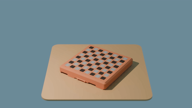 Miniatura 7 do modelo 3D Hinged chessboard box
