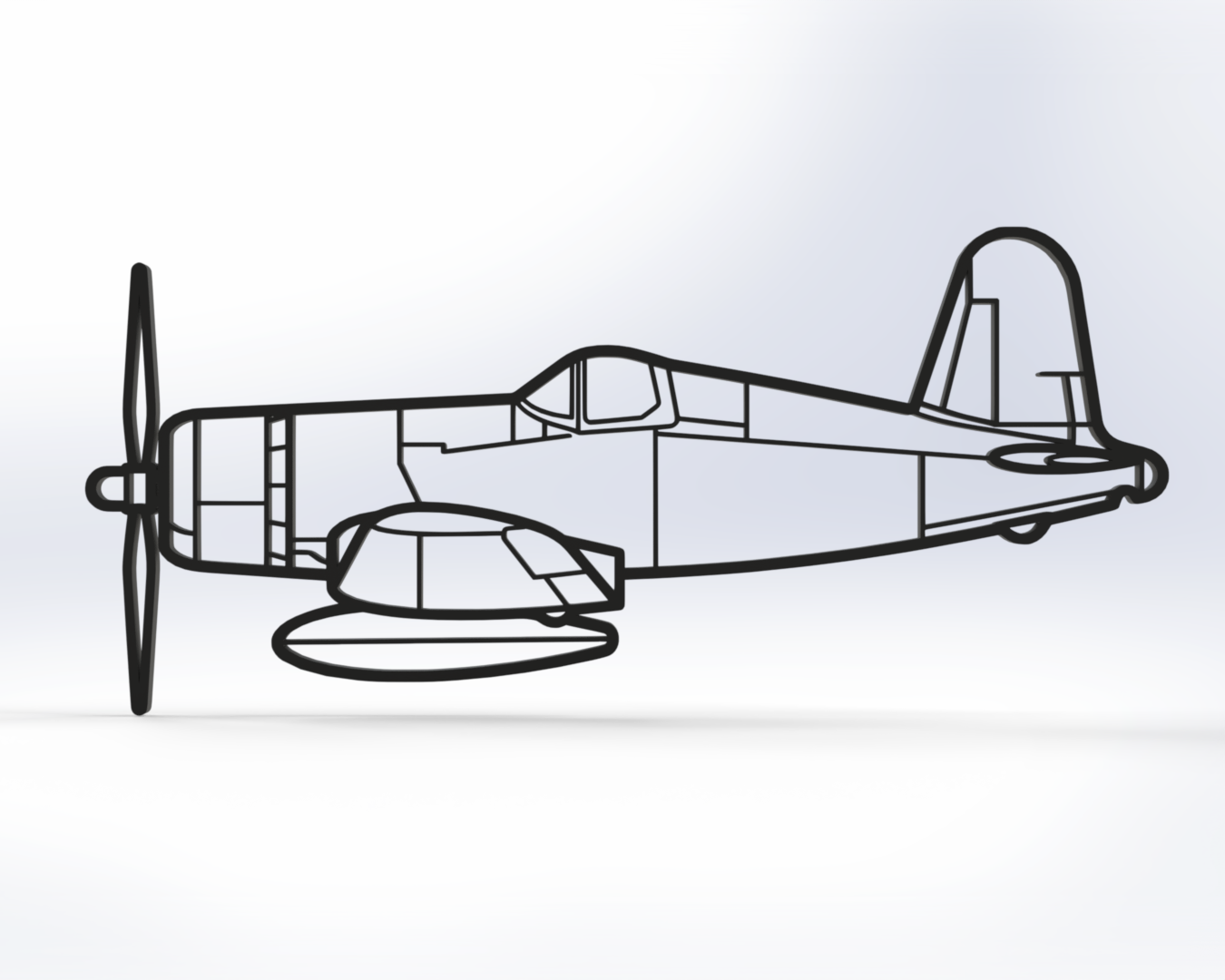 Chance Vought F4U Corsair Side Wall Art