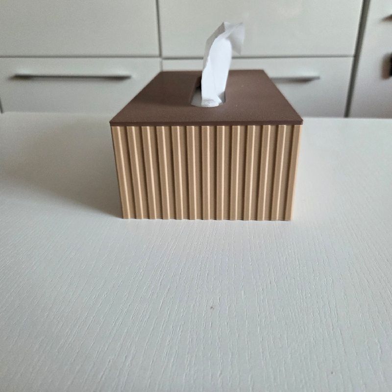 Modern Ribbed Tissue Box Cover – Fits Standard Box by MeltMotive ...