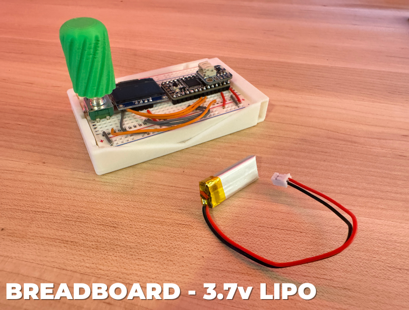 Breadboard Case - 3.7v Lipo Battery (Adafruit)