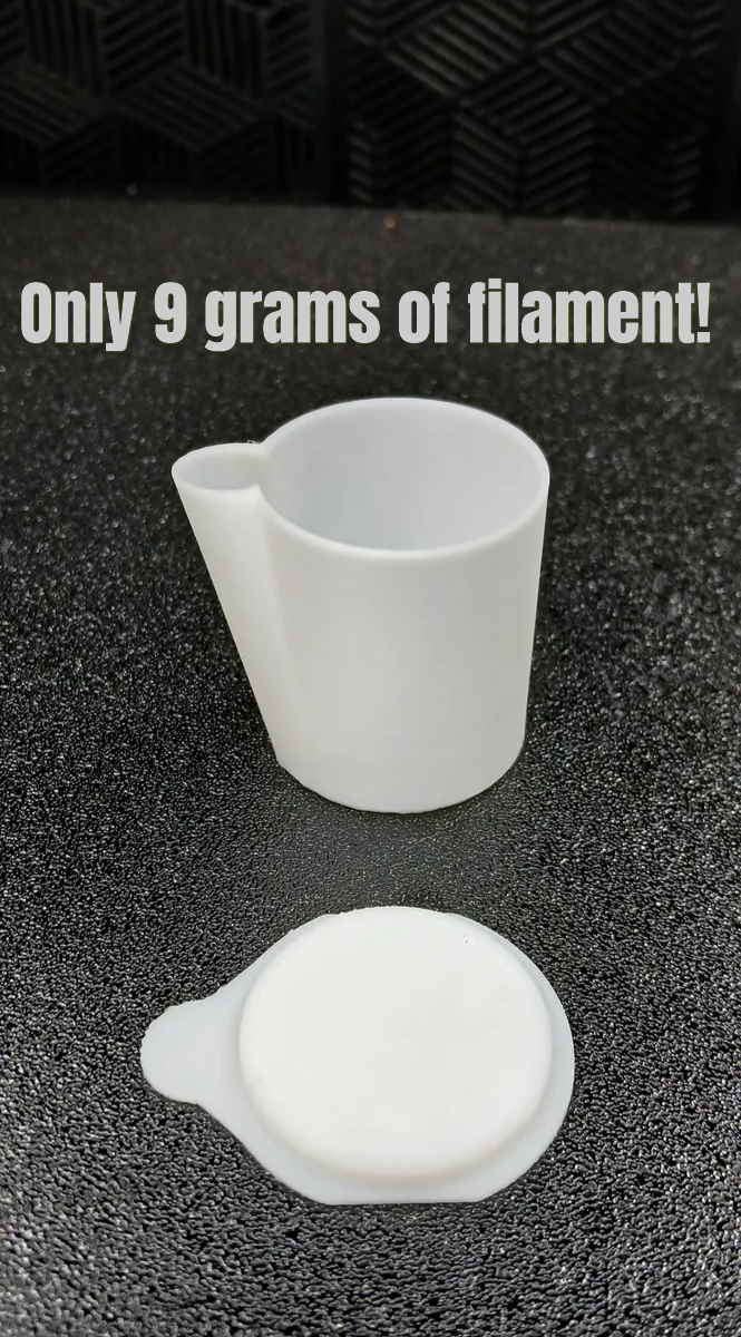 little paint mixing cup with rotating lid