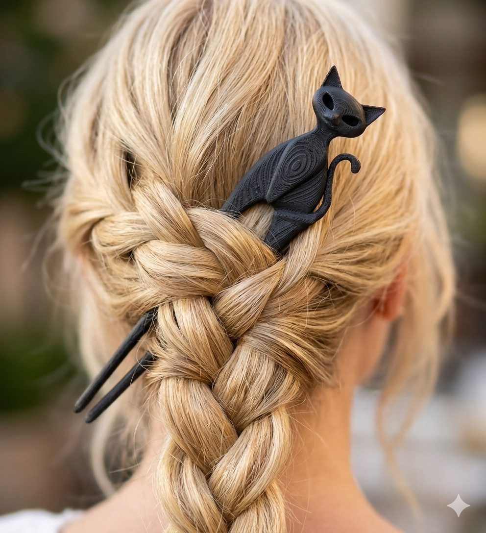 Black cat double hairpin