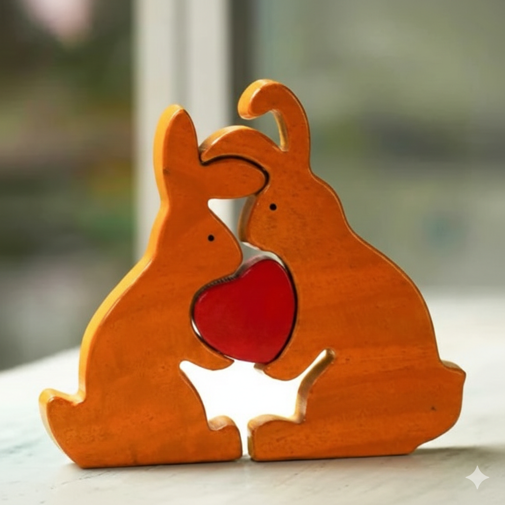 Two Rabbit With Heart