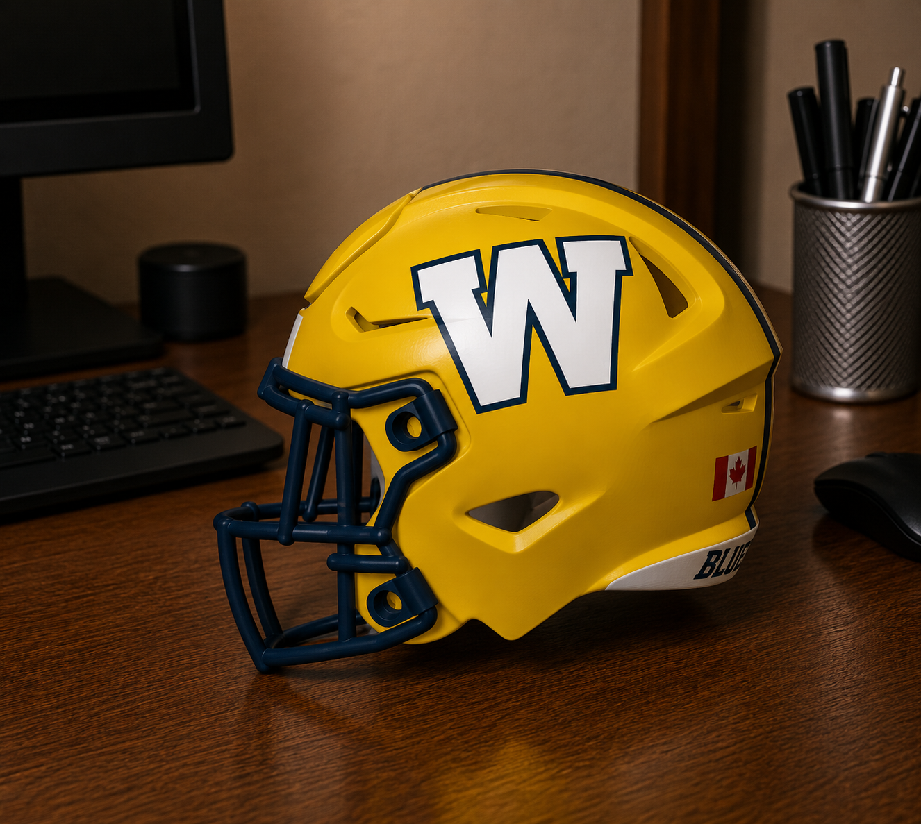Winnipeg Blue Bombers Football Helmet
