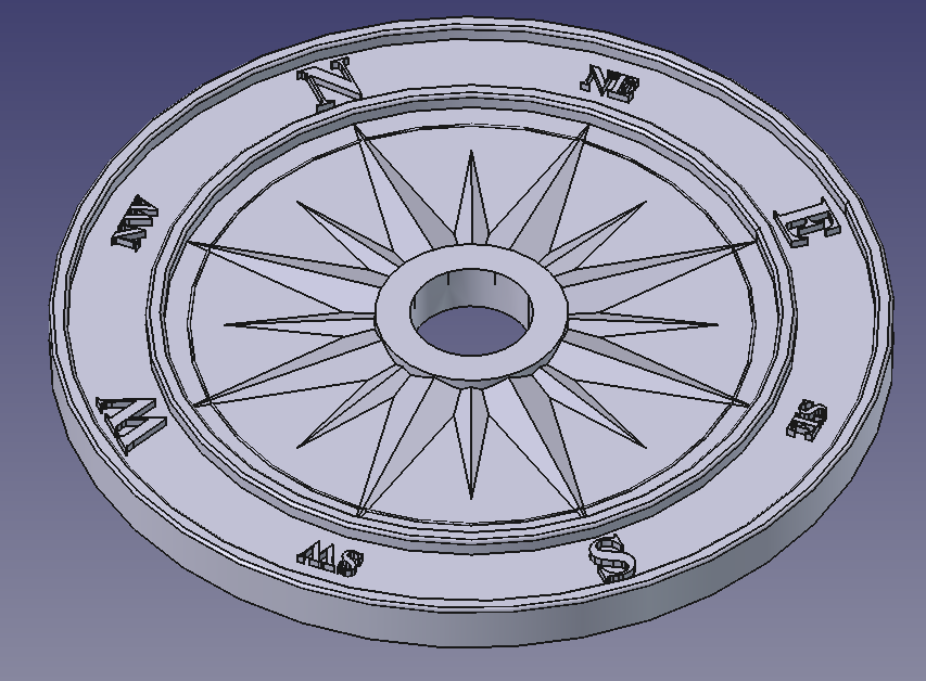 Miniatura 2 do modelo 3D Compass Rose Medallion