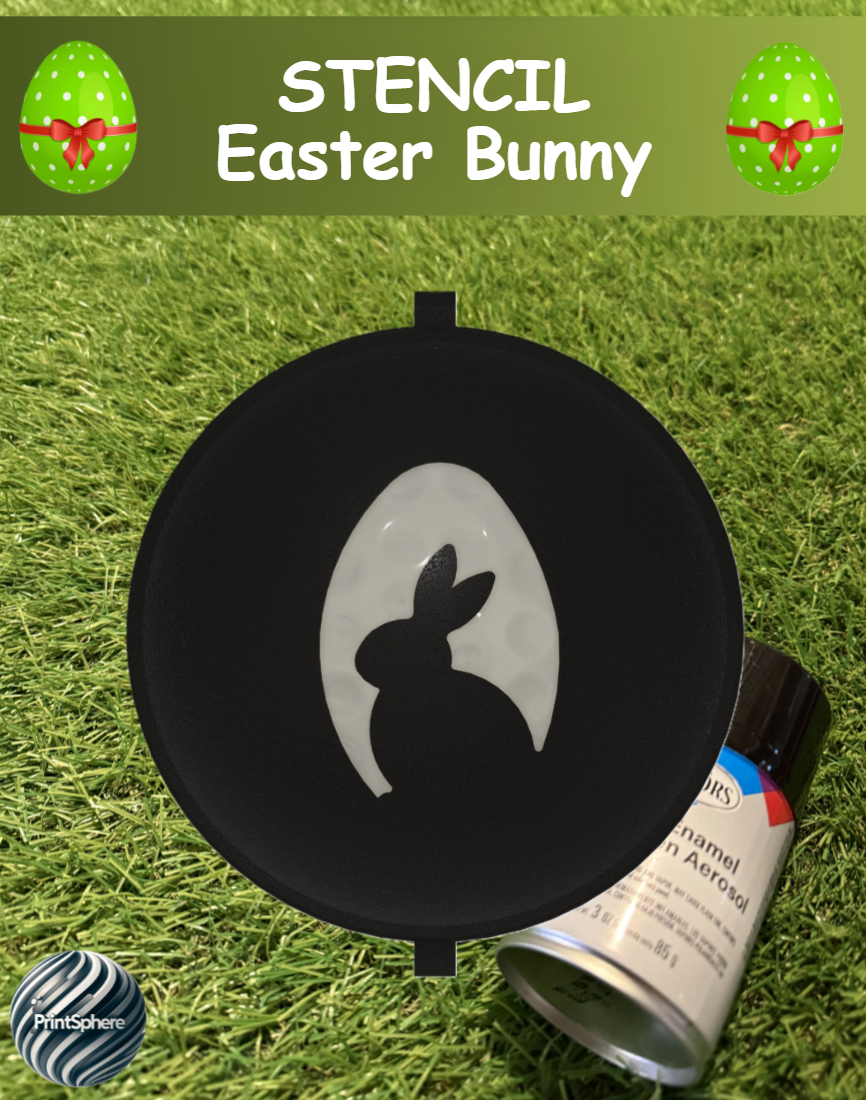 Golf - Golf Ball Stencil - Insert - Easter - Bunny - Marker