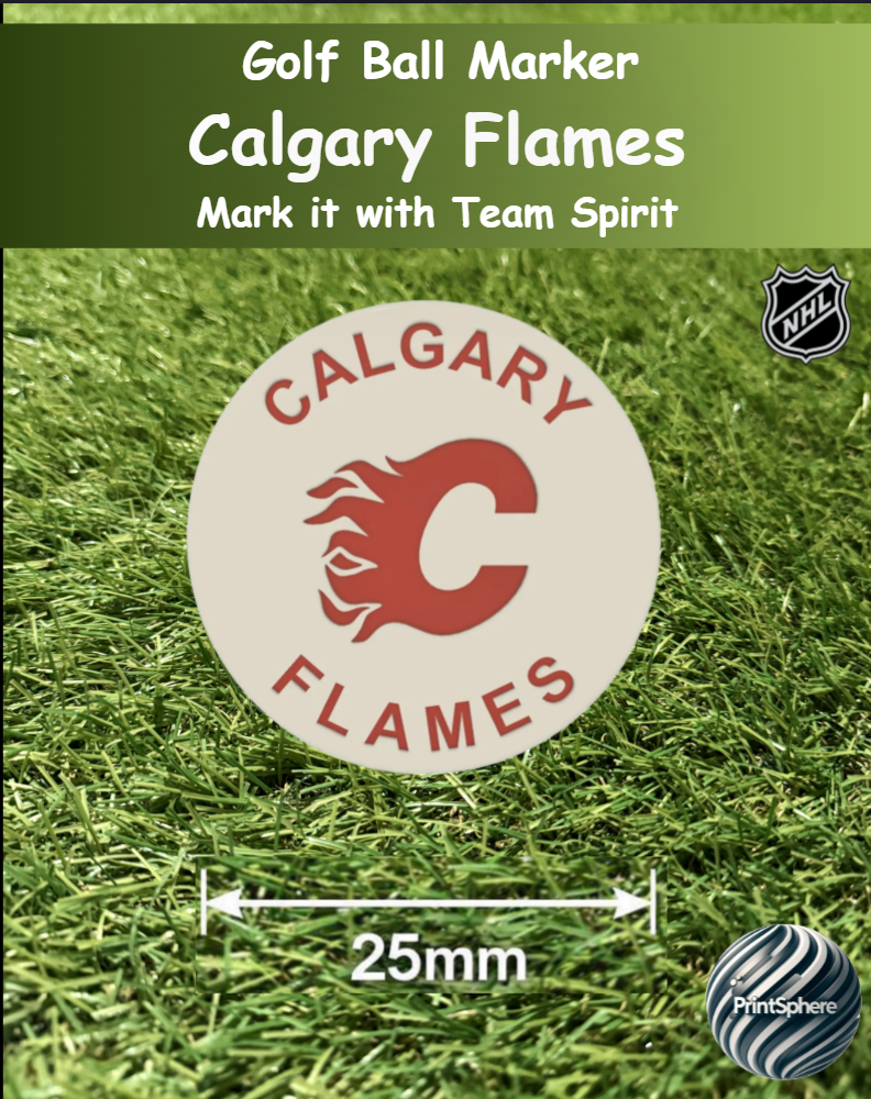 Golf - Golf Ball Marker - NHL - Pacific - Calgary Flames