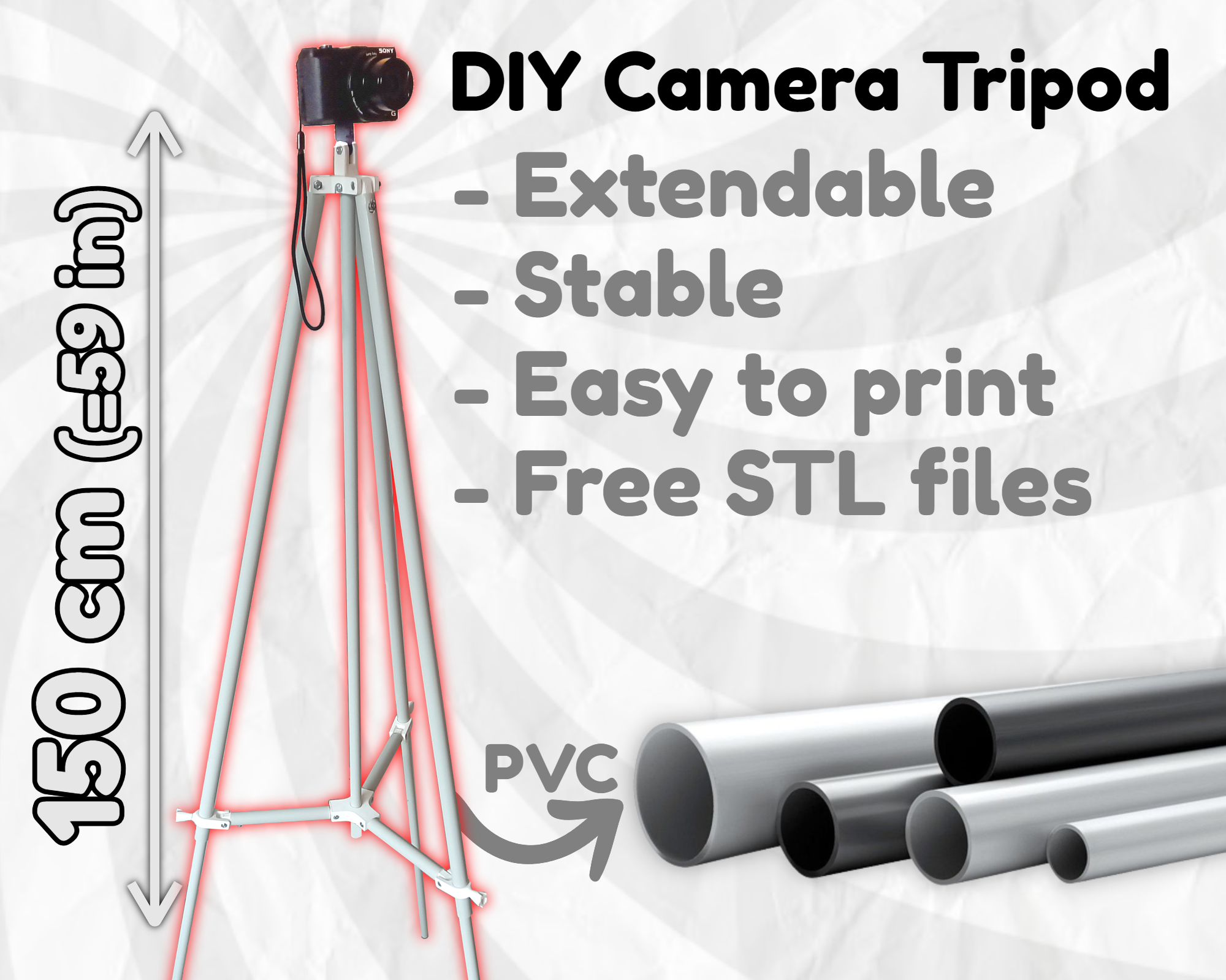 Large Foldable Camera Tripod by Creative Electronics Download free