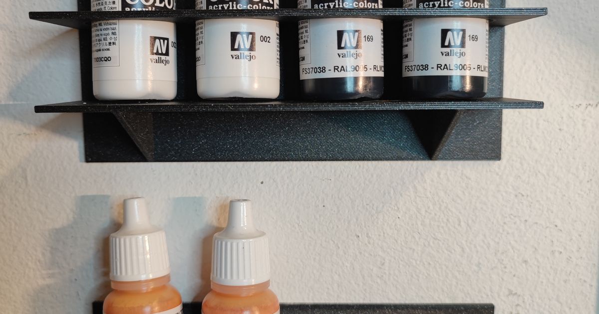 Holder for Vallejo paint bottles by Meisech Download free STL model