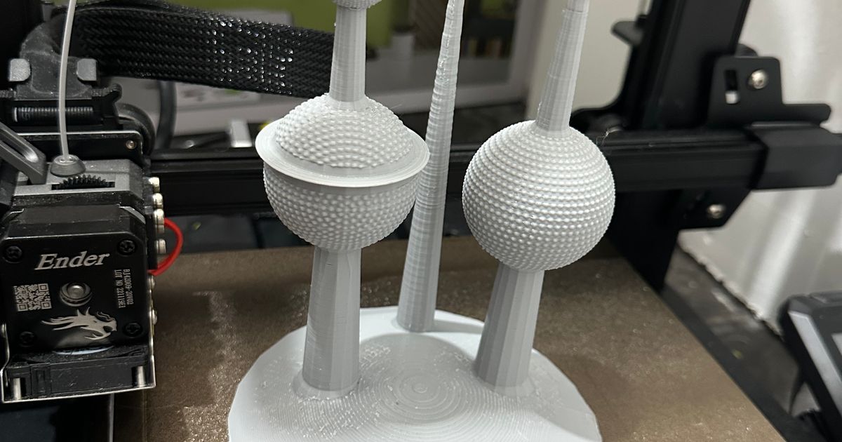 Kuwait towers by Ahmad Hanafi | Download free STL model | Printables.com