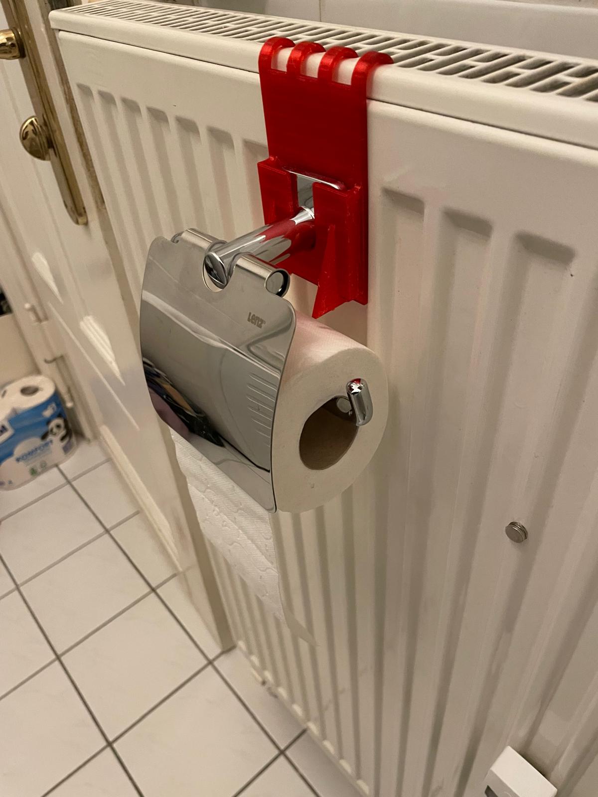 Clip-On Radiator Toilet Roll Holder Bracket