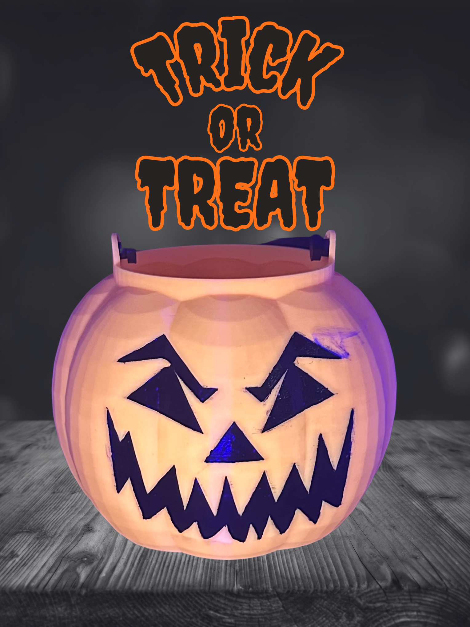 Trick or treat candy bucket