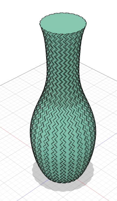 Miniatura 3 do modelo 3D Chevron vase