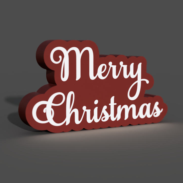 Merry Christmas Simple Lightbox LED Lamp