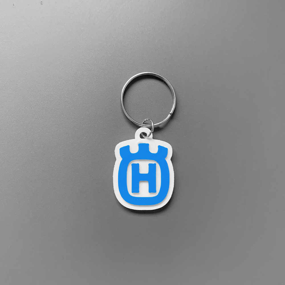 Husqvarna logo keychain von janeo kostenloses stl modell