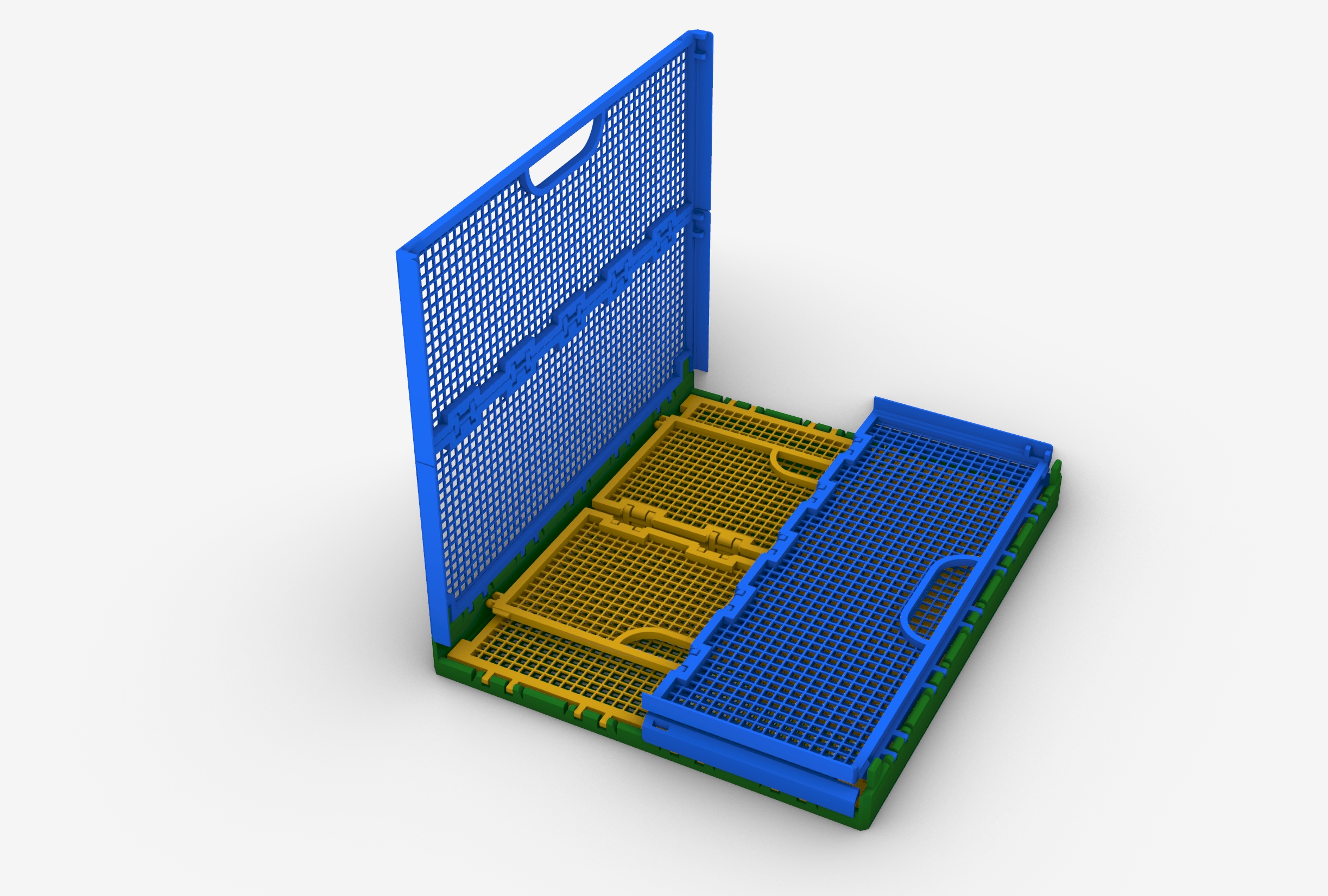 Miniatura 6 do modelo 3D Double-foldable and stackable crate (XXL)