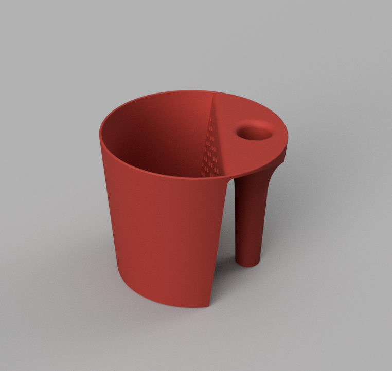 Handheld paint bucket with space to store paintbrush