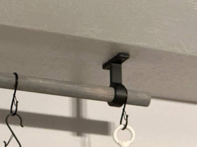 Rod Holder for above window plant hanger 1 5/16" dia
