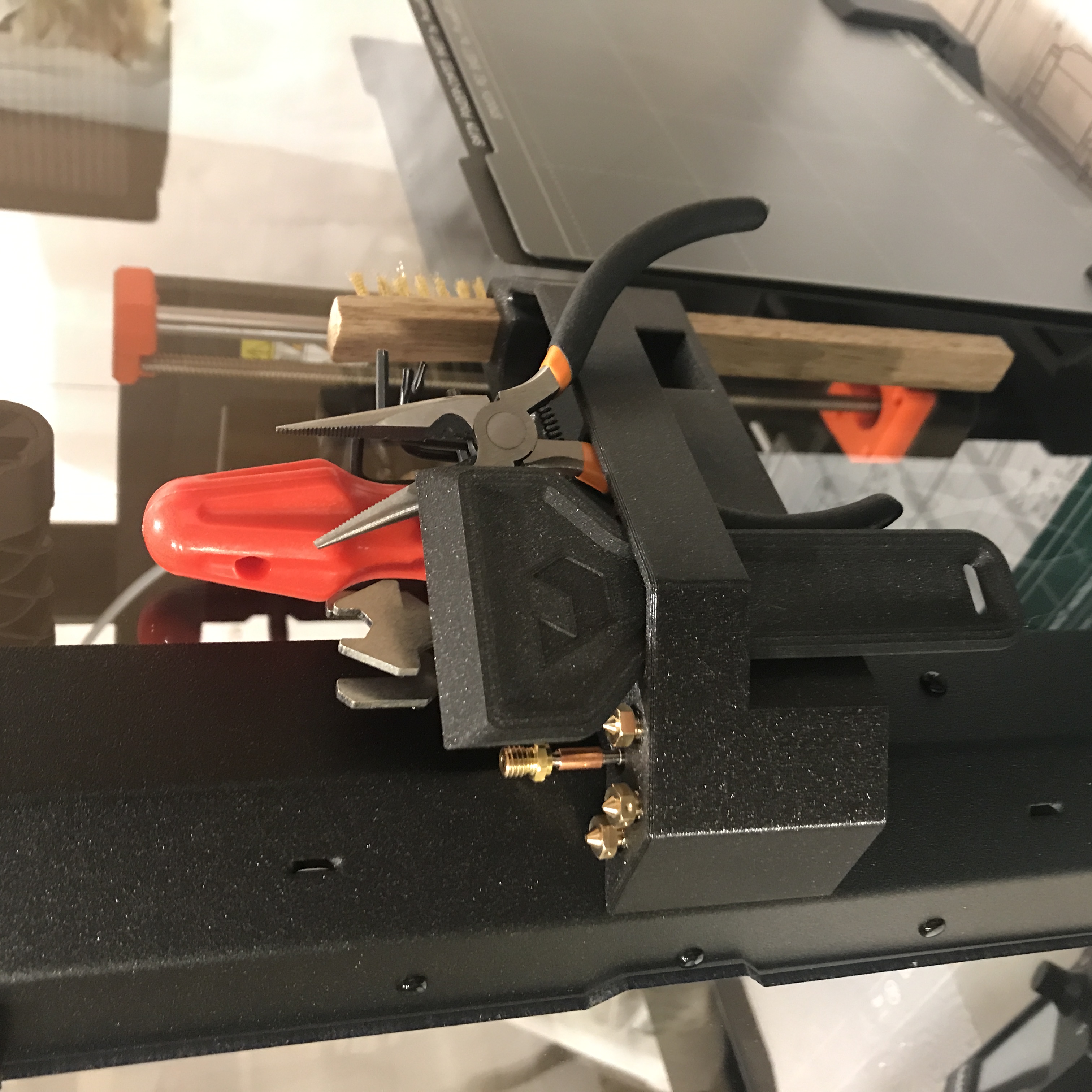 Tool and Nozzle Holder for Prusa Original Enclosure