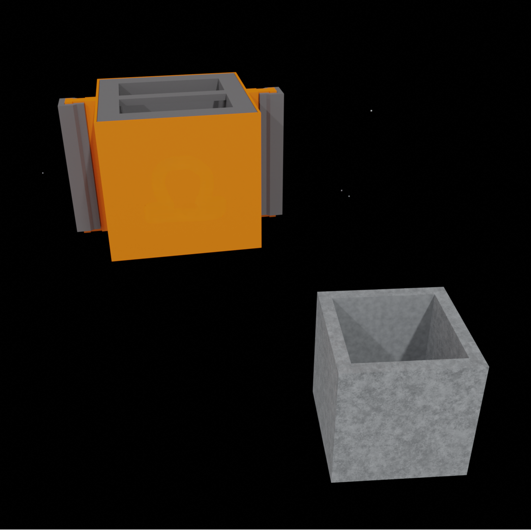 Concrete cubic planter mold