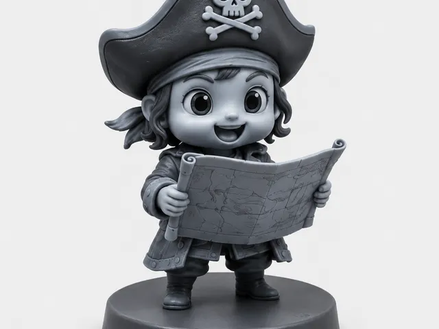 Kleiner Pirat mit Schatzkarte/Small pirate with treasure map