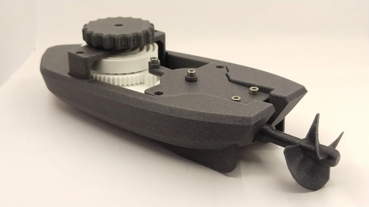wind-up Bathtub Boat V5 - with benchmark test - Badewannen Boot zum Aufziehen - Funktionsfähig – 6. kép