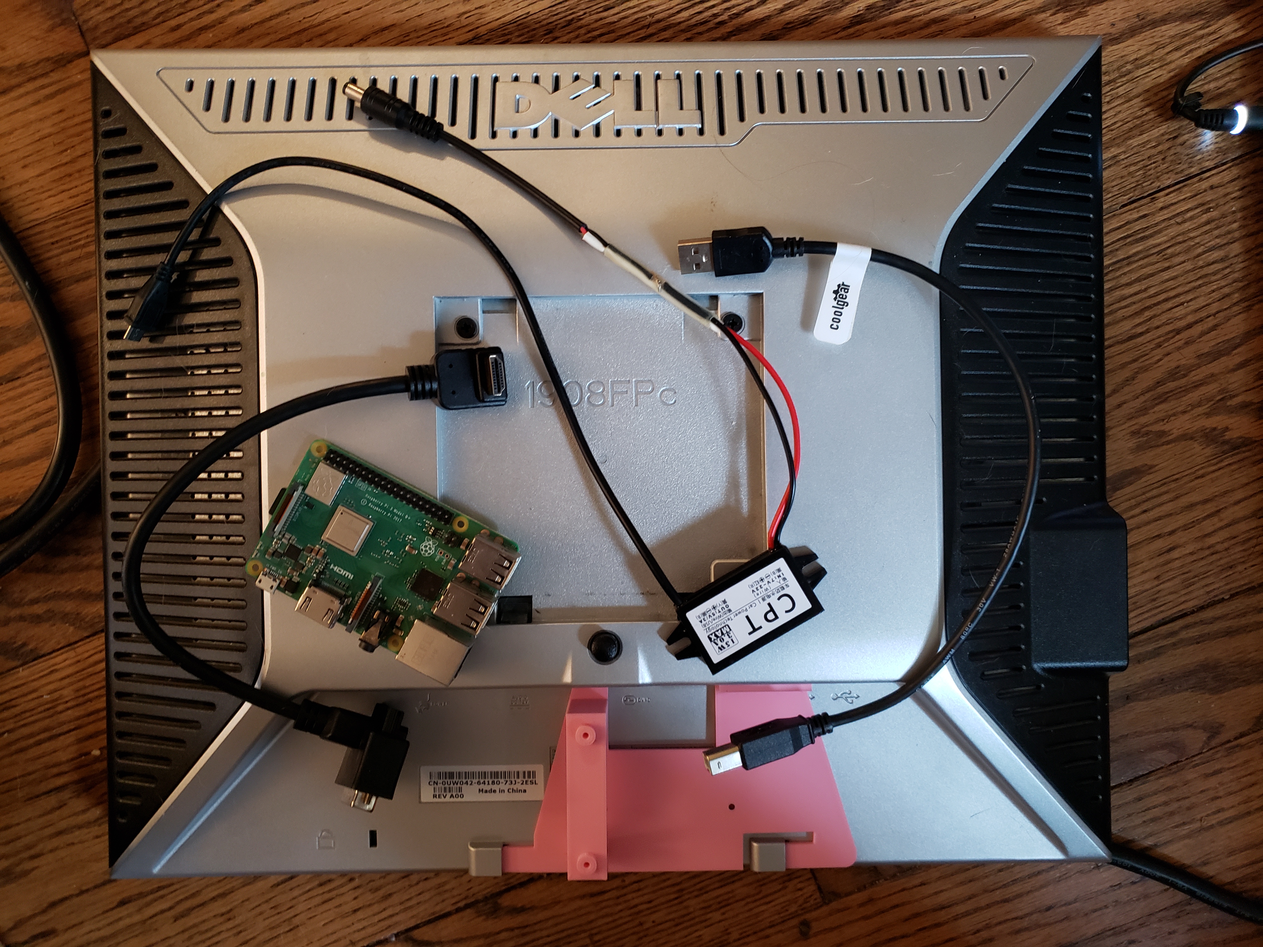 Raspberry Pi Bracket for Dell 1908FPc Monitor