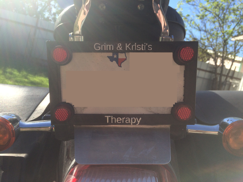 Customizable Motorcycle License Plate Cover by Anthony Taylor Download free STL model