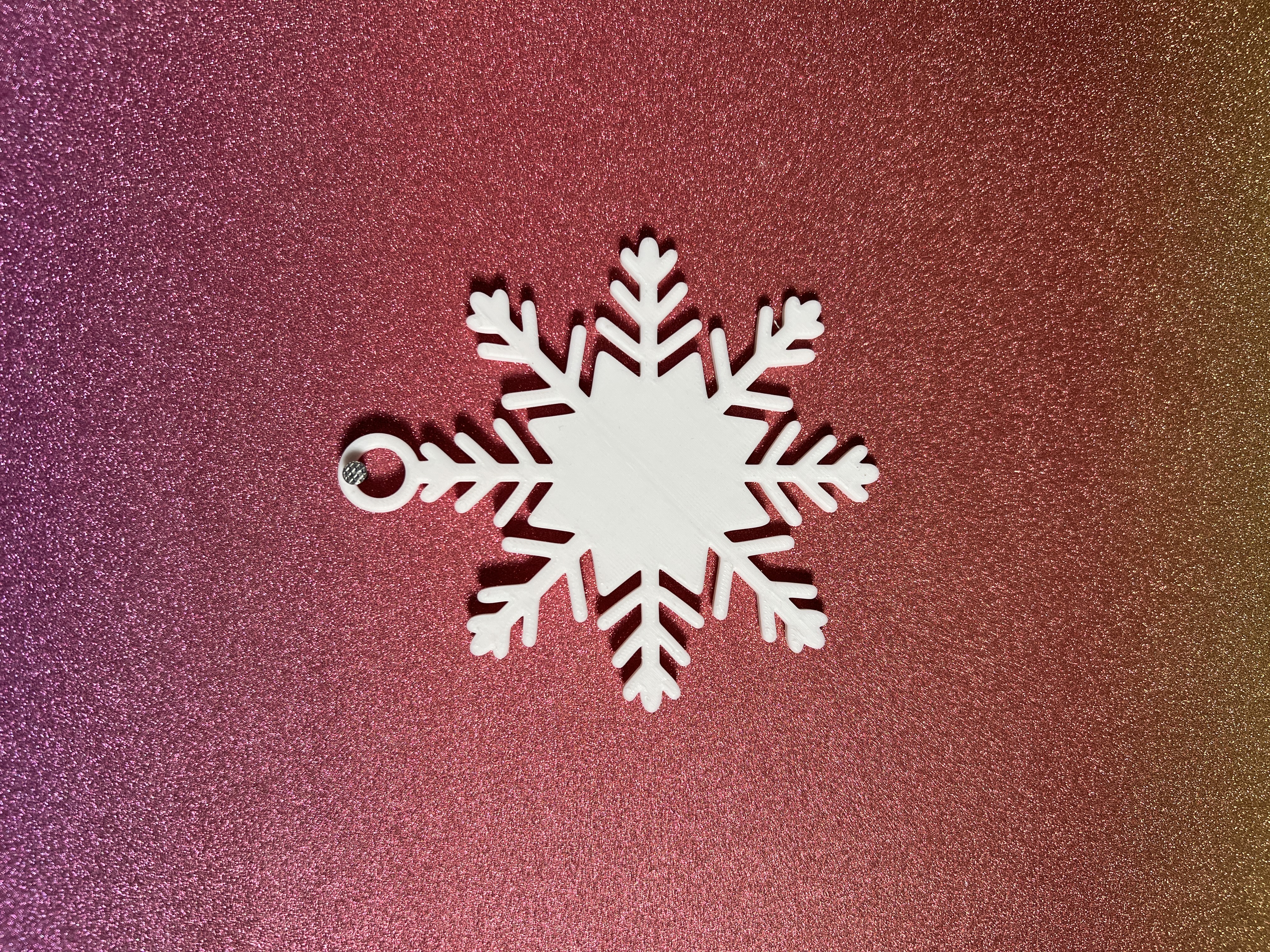 Miniatura 4 do modelo 3D 6 Snowflake Decorations