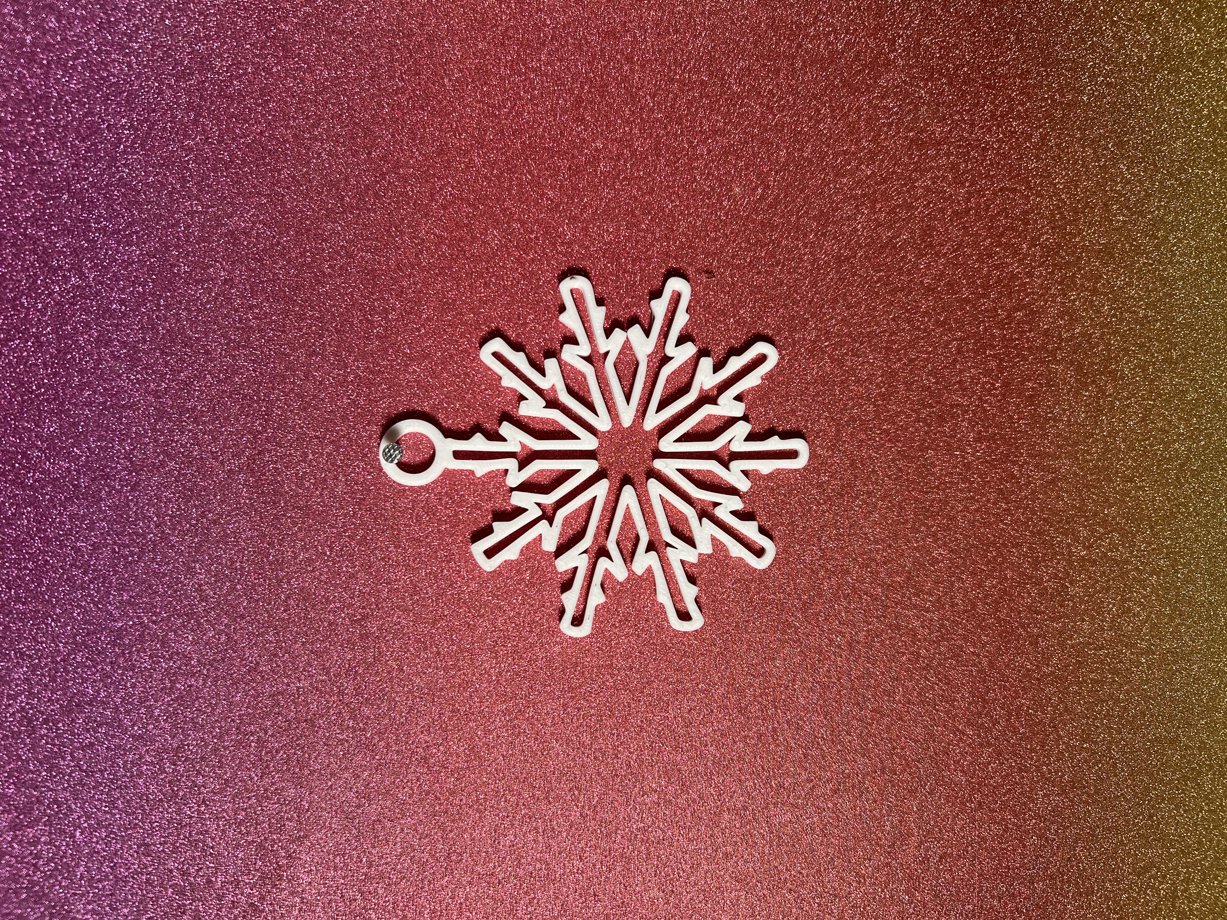 Miniatura 5 do modelo 3D 6 Snowflake Decorations