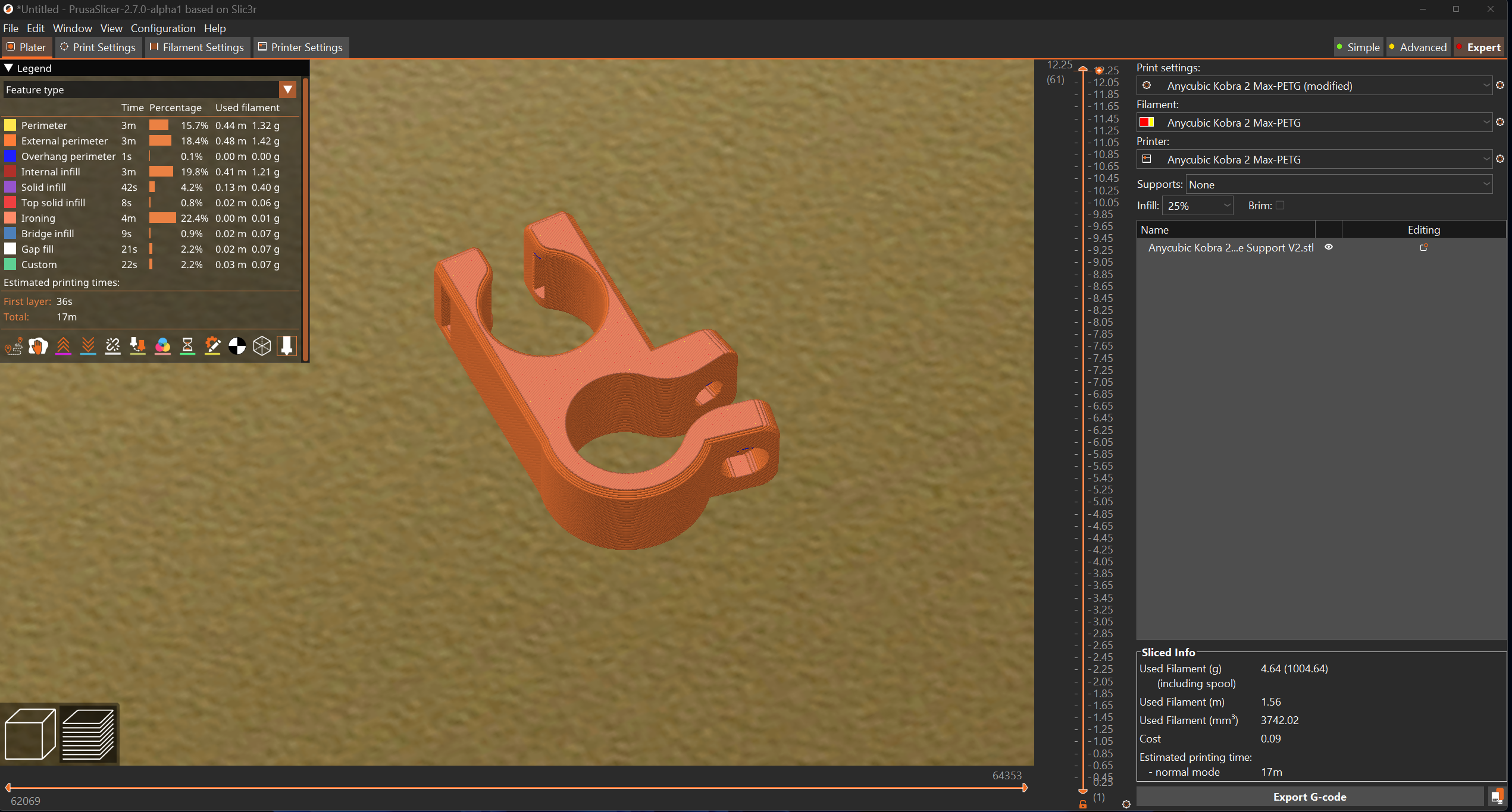 Miniatura 5 do modelo 3D Anycubic Kobra 2 Max Bed Cable Support (Split Version)