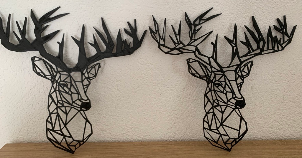 Deer Head low poly / Hirsch Kopf / reindeer head / Rentier Kopf by jet