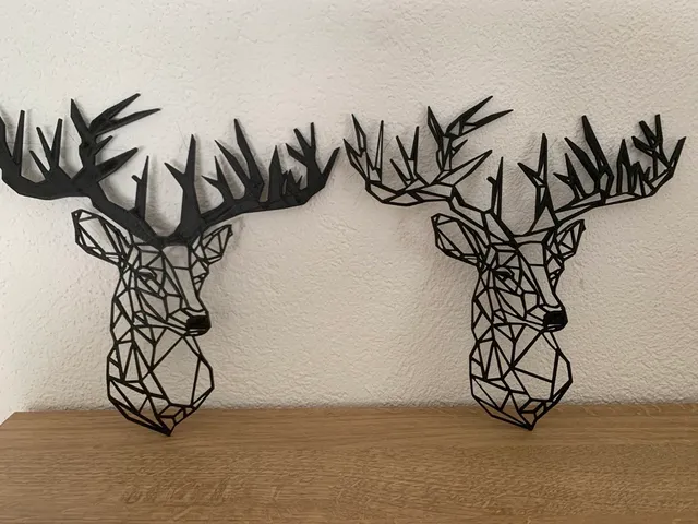 Deer Head low poly / Hirsch Kopf / reindeer head / Rentier Kopf