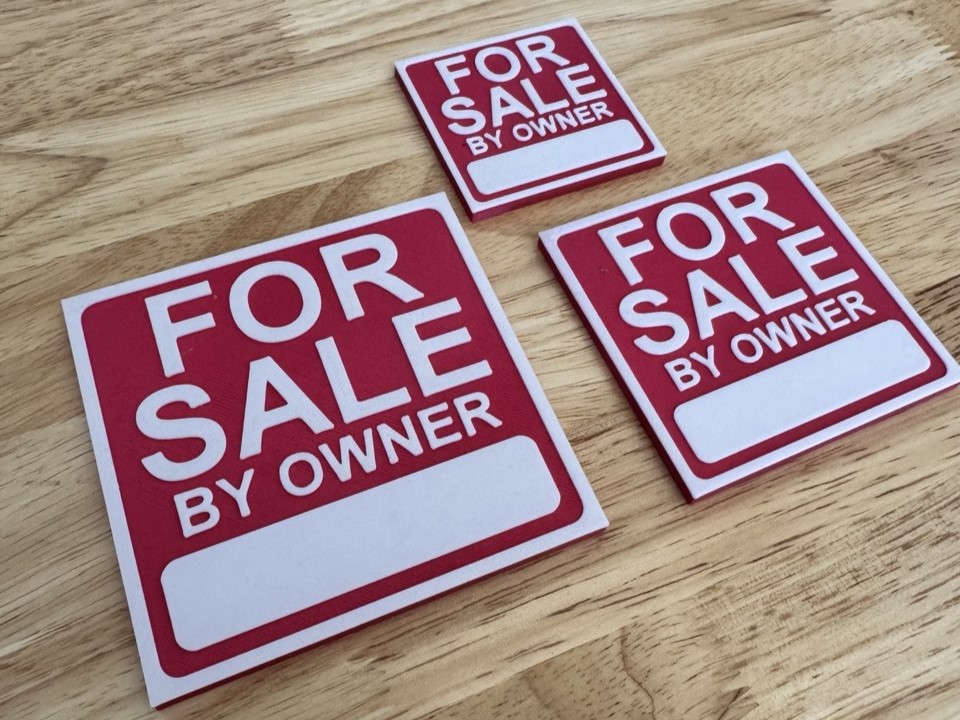 For Sale By Owner Sign - Fridge Magnet (Hot-Swap, Multi-Color) | Decoration For Whiteboard, Refrigerator, Locker, Cabinet | Home & Kitchen Essential, Classroom Office Supplies |