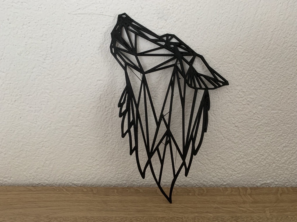Wolf / shepard head low poly wallart geometric art
