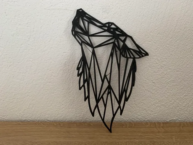 Wolf / shepard head low poly wallart geometric art