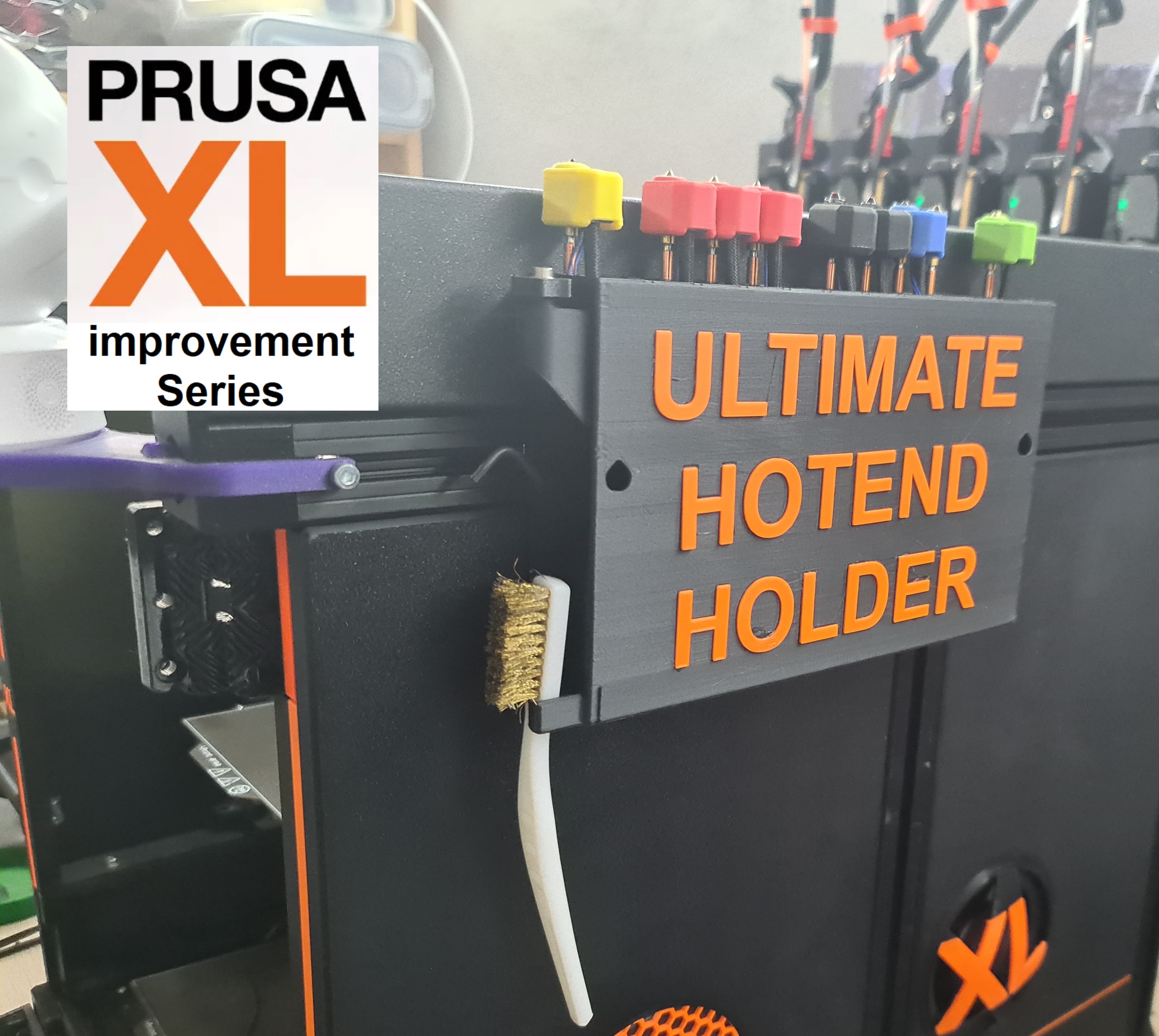 Prusa XL series:  Ultimate Hotend Holder (update: x16 Version with added Toolholders)