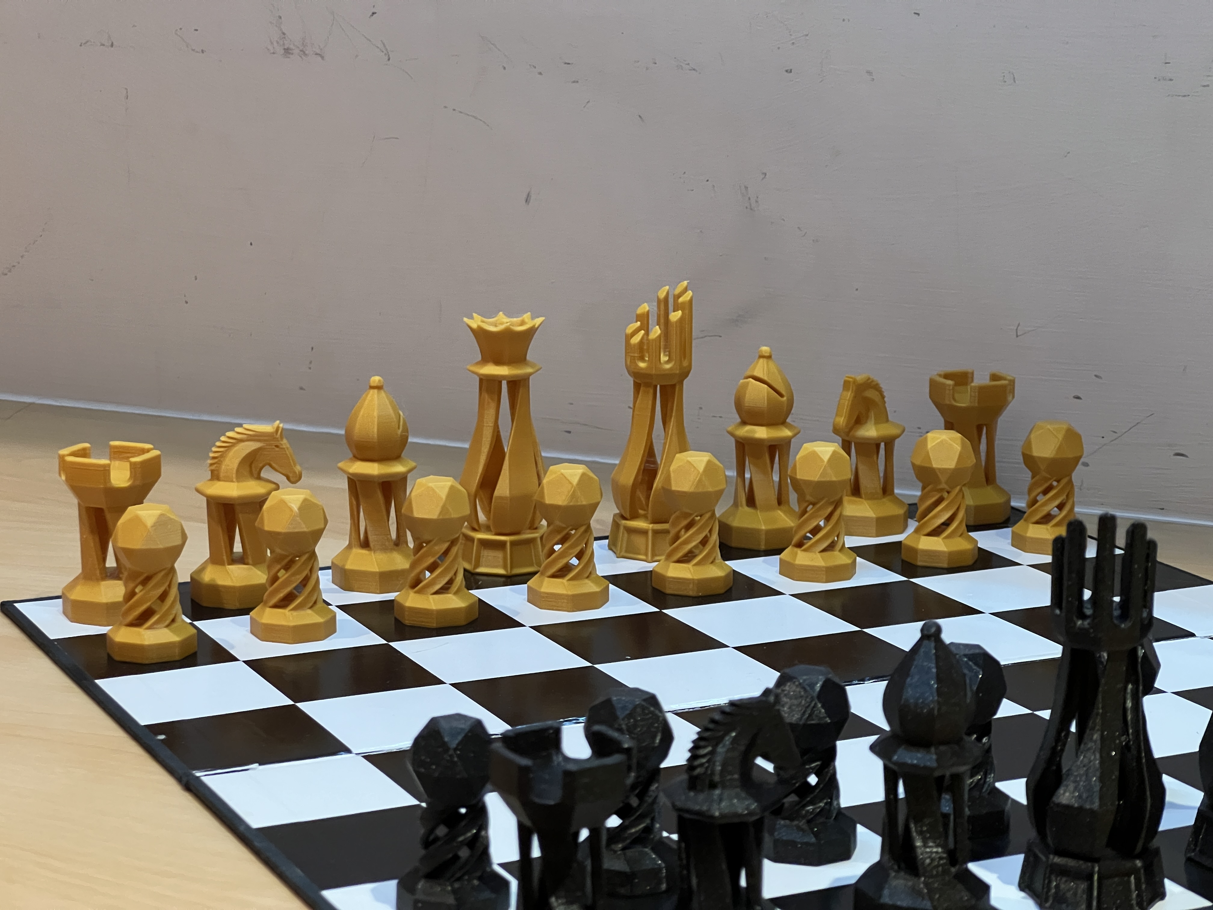 Spiral Themed Chess Set